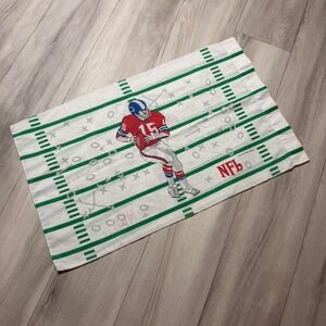 Vintage 1996 NFL Football Pillowcase Standard Size Double Sided Playbook Graphic